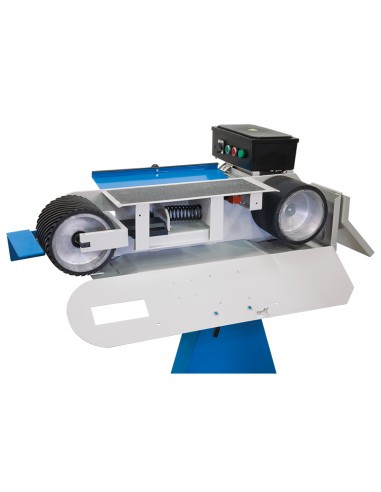 2 - Levigatrice a nastro inclinabile per metalli 2000x150 mm 400v Fervi 0691/400v