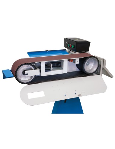 4 - Levigatrice a nastro inclinabile per metalli 2000x150 mm 400v Fervi 0691/400v
