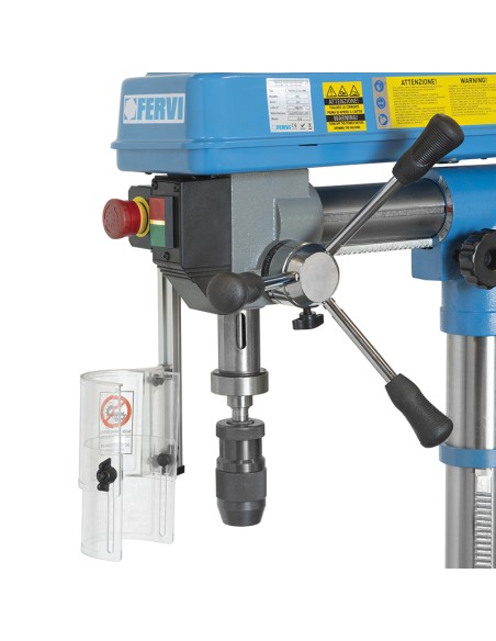 2 - Trapano a colonna radiale a cinghia 375w 230v Fervi 0857
