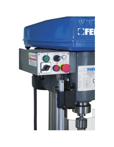 5 - Trapano a colonna ferro trifase trasmissione a cinghia 400v 11 kw Fervi t032da