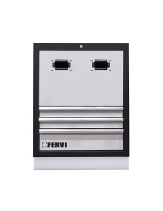 1 - Armadio basso per avvolgitubo 680x458x910 mm per officina Fervi a007/18