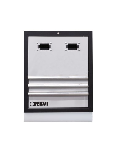 1 - Armadio basso per avvolgitubo 680x458x910 mm per officina Fervi a007/18