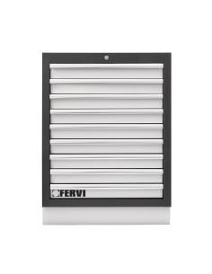 1 - Cassettira con 9 cassetti 680x458x910 mm per officina Fervi a007/20