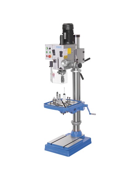 1 - Trapano a colonna da fero ad ingranaggi 400v 15 kw Fervi t041