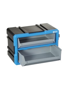 1 - Cassettiera modulare con 2 vassoi estraibili x officina Fervi c086/02t