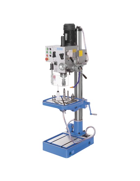 1 - Trapano a colonna da fero ad ingranaggi 400v 15 kw Fervi t041da