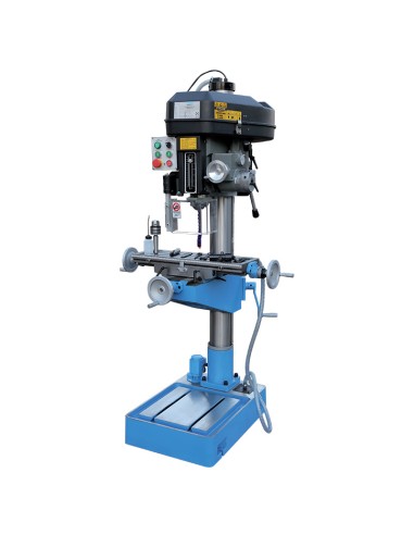 1 - Trapano fresa a colonna con trasmissione a cinghia 400v Fervi t052/400vda