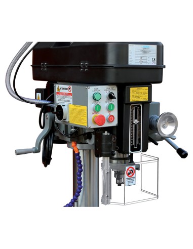 3 - Trapano fresa a colonna con trasmissione a cinghia 400v Fervi t052/400vda