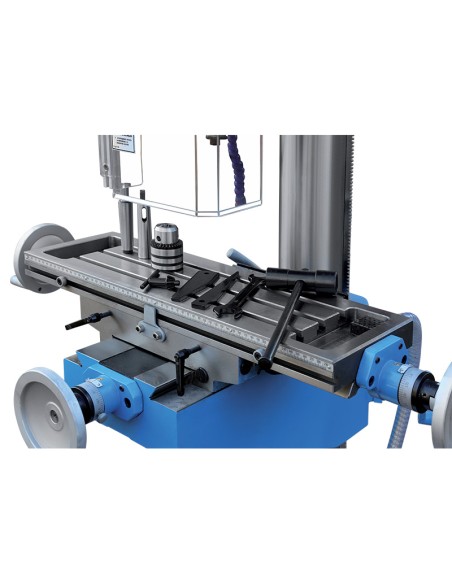 4 - Trapano fresa a colonna con trasmissione a cinghia 400v Fervi t052/400vda
