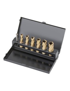 1 - Set seghe a carotare con attacco weldon 12-22 mm Fervi f002/6