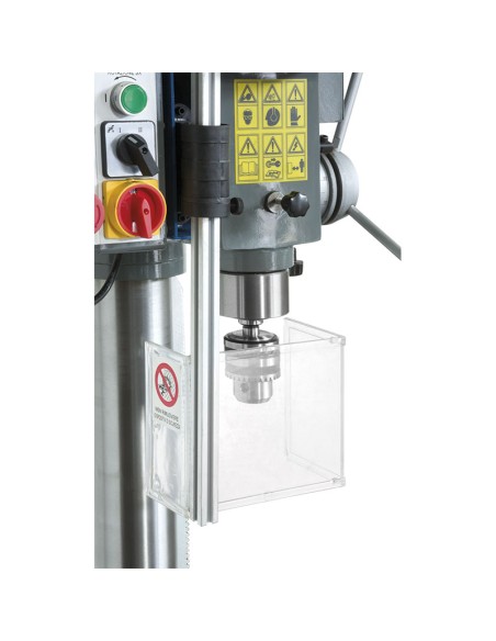 3 - Trapano a colonna per metallo con trasmissione a cinghia 400v Fervi t071