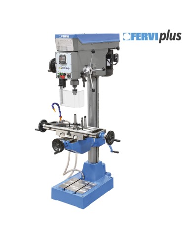 1 - Trapano fresa per metallo con trasmissione a cinghia 400v Fervi t073
