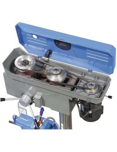 7 - Trapano fresa per metallo con trasmissione a cinghia 400v Fervi t073