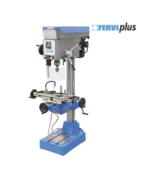 1 - Trapano fresa per metallo con trasmissione a cinghia 400v Fervi t073da