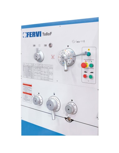 2 - Tornio parallelo a frizione con visualizzatore metallo 400v Fervi t080f