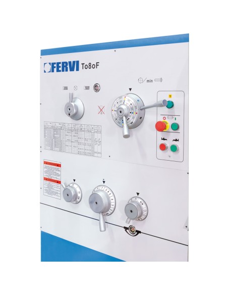2 - Tornio parallelo a frizione con visualizzatore metallo 400v Fervi t080f