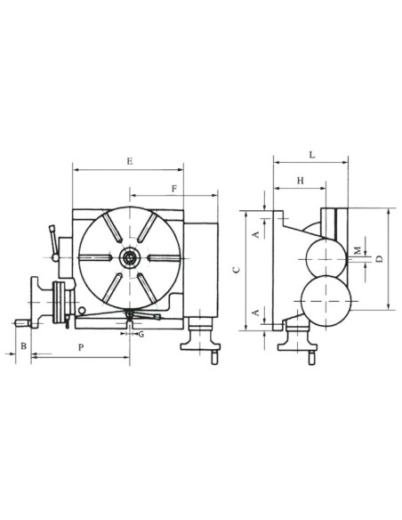 2 - Tavola a dividere basculante 250 mm 0 - 90 gradi Fervi t001/250