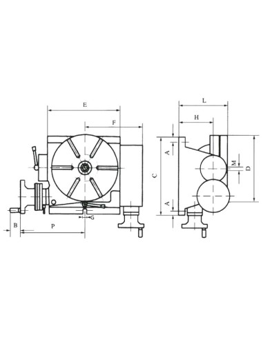2 - Tavola a dividere basculante 320 mm 0 - 90 gradi Fervi t001/320