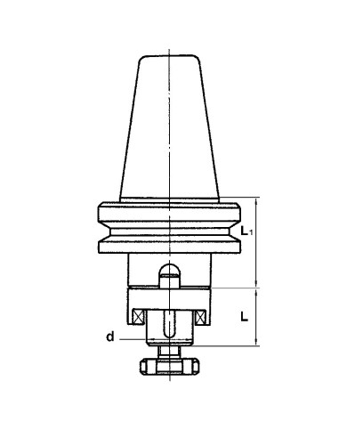 2 - Mandrino porta frese combinato 16 mm bt 40 x fresatrice Fervi 16/d40