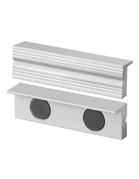 2 - Coppia copriganasce magnetiche in alluminio x morsa 125 mm Fervi 0520/125A