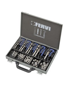 1 - Kit assortimeno riparazione metrici m6-m14 inox 113 pz Fervi e011d