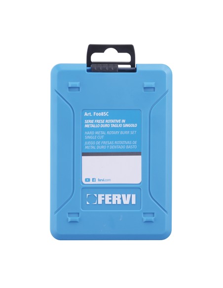 7 - Serie 5 pz lime rotative hm singolo 10x20 mm gambo 6 Fervi f008sc