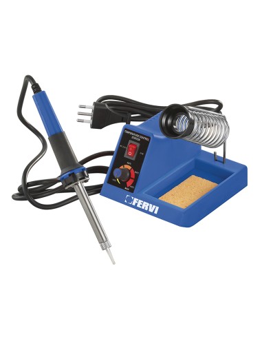 1 - Stazione di saldatura stagno a temperatura controllata 230v 37w Fervi 0031