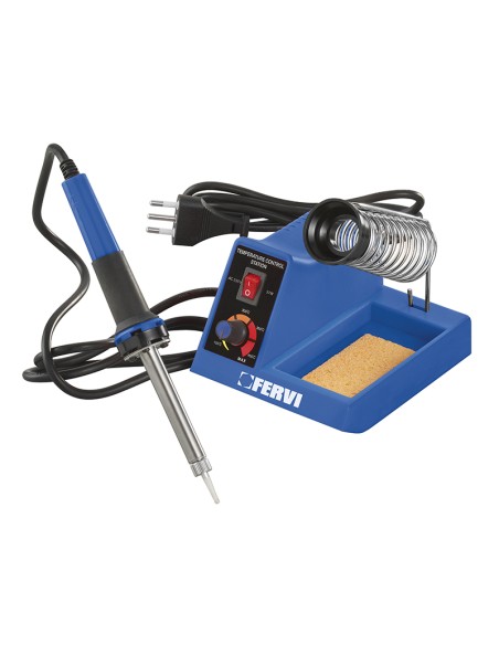 1 - Stazione di saldatura stagno a temperatura controllata 230v 37w Fervi 0031