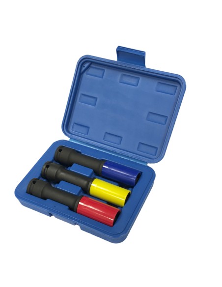 1 - Set 3 chiavi bussola esagonali 17-19-21mm rivestite in plastica Fervi 0341/3ls