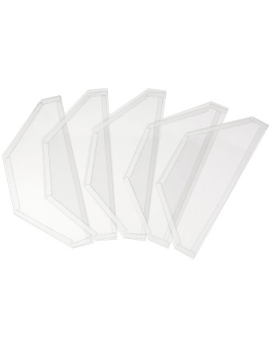 1 - Set 5pz protezioni finestra x sabbiatrice 0490 Fervi 0490/03