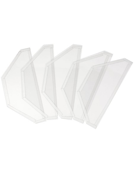 1 - Set 5pz protezioni finestra x sabbiatrice 0490 Fervi 0490/03