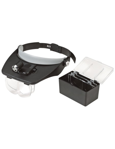 1 - Visiera con set di lenti ingrandimento e luce led Fervi 0625