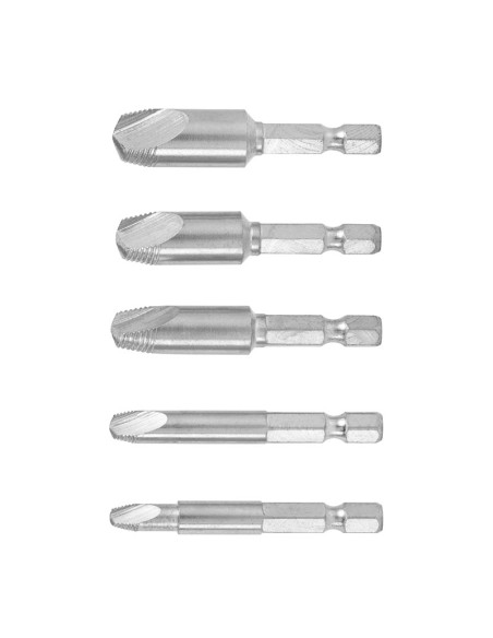 2 - Set 5 pz estrattori viti in hss da 2 - 12 mm Fervi e003