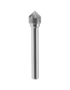 1 - Lima rotativa hm conica 90 gradi incrociato 16x8 mm gambo 6 Fervi k16dc6