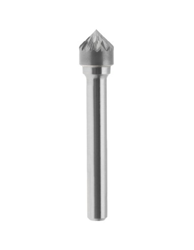 1 - Lima rotativa hm conica 90 gradi incrociato 16x8 mm gambo 6 Fervi k16dc6