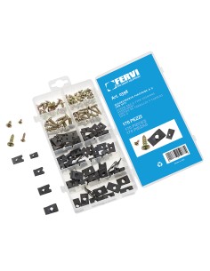 1 - Assortimento piastrine a U con viti Fervi 0398