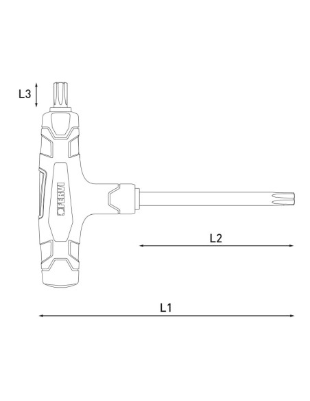2 - Chiave torx con manico in plastica t10 Fervi c855/t10