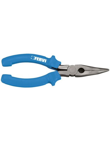 1 - Pinze pinza a becchi mezzi tondi lunghi curvi 45 gradi 160 mm Fervi 0813