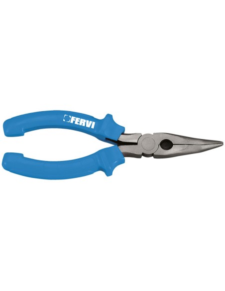 1 - Pinze pinza a becchi mezzi tondi lunghi curvi 45 gradi 160 mm Fervi 0813