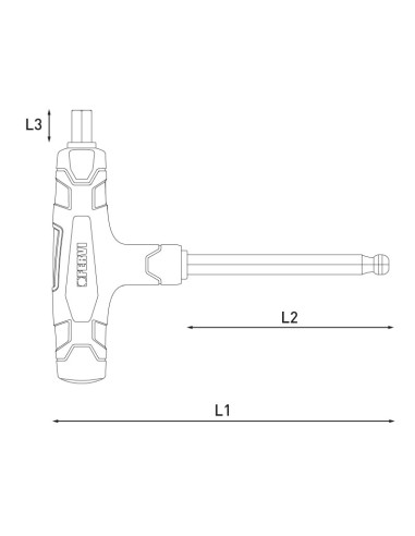 3 - Chiave esagonale con manico in plastica 5 mm Fervi c856/05