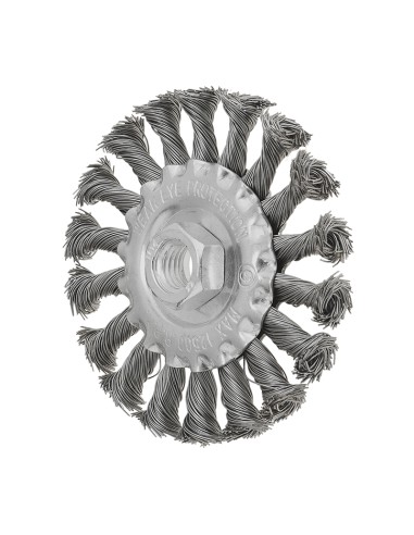 1 - Spazzola circolare a mazzetti metalicci ritorti 100 mm m14 x smerigliatrice