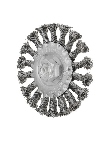1 - Spazzola circolare a mazzetti metalicci ritorti 125 mm m14 x smerigliatrice