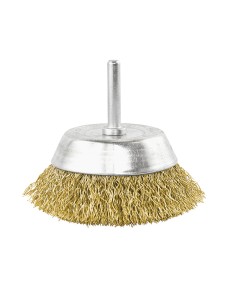 1 - Spazzola a tazza con gambo a filo metallico 50 x 6 mm Fervi stg050