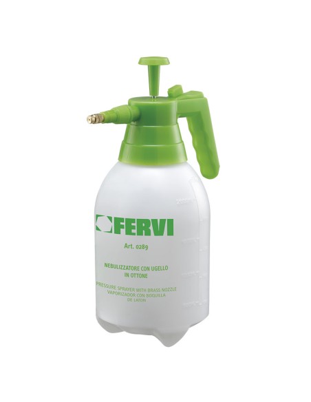 1 - Pompa a pressione irroratrice 2 litri ugello in ottone Fervi 0289