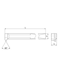 1 - Utensile din 282 filettatura interna destro 12x12 mm x tornio Fervi brfi12rp
