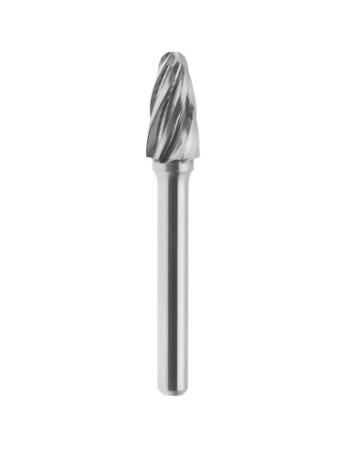 1 - Lima rotativa hm ogiva punta arrotondata alluminio 12x25mm gambo 6 Fervi f12al6