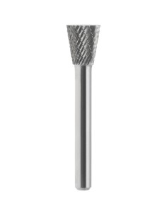 1 - Lima rotativa hm tronco coniche incrociato 12x13 gambo 6 Fervi n12dc6