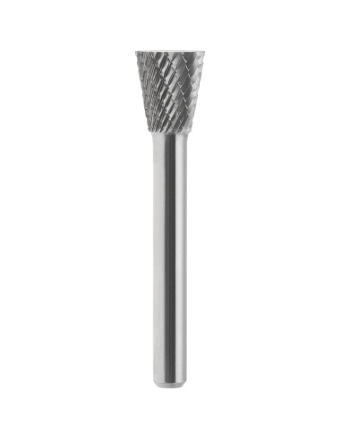 1 - Lima rotativa hm tronco coniche incrociato 12x13 gambo 6 Fervi n12dc6