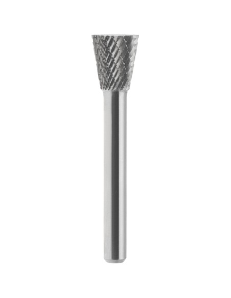 1 - Lima rotativa hm tronco coniche incrociato 12x13 gambo 6 Fervi n12dc6