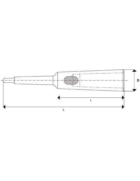 2 - Riduzione prolungata cono morse cm 3 - 1 Fervi